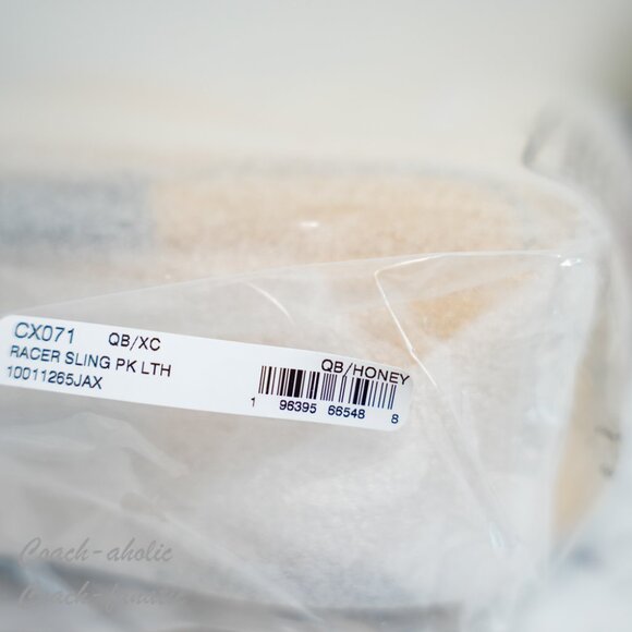 NWT Coach CX071 Leather Racer Sling Pack in Honey - Picture 4 of 7